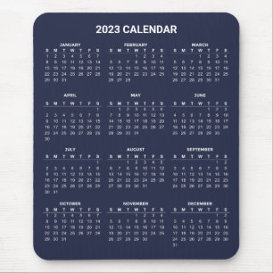 Tapis De Souris Calendrier 2023 simple mais élégant Mousepad