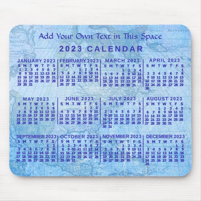 Tapis De Souris Calendrier 2023 (Voir la description pour la versi (Devant)