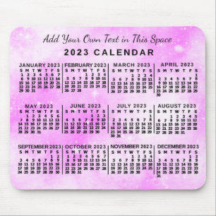 Tapis De Souris Calendrier 2023 (Voir la description pour la versi