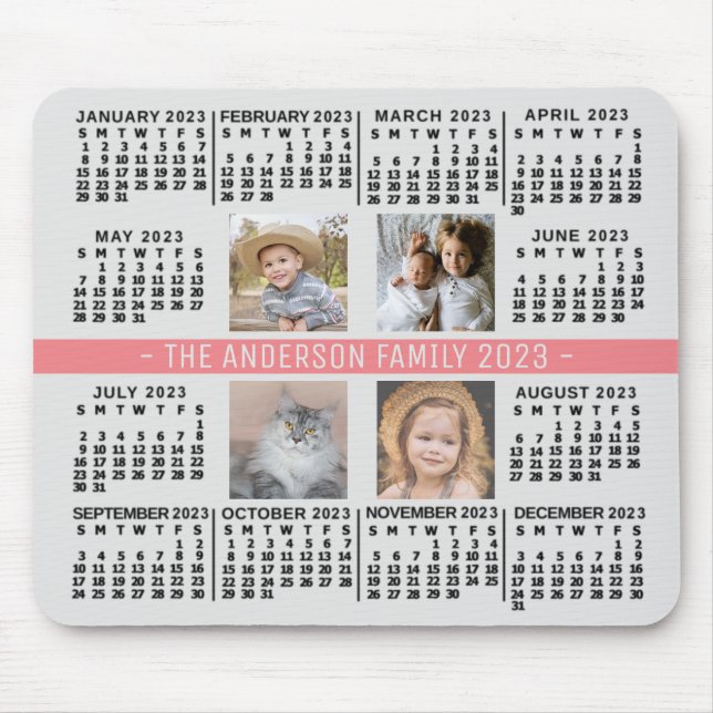 Tapis De Souris Calendrier 2023 (Voir la description pour la versi (Devant)