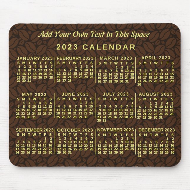 Tapis De Souris Calendrier 2023 (Voir la description pour la versi (Devant)