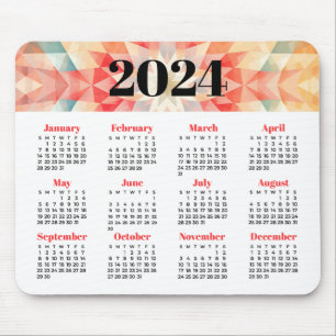 Tapis De Souris Calendrier 2024