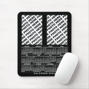 Tapis De Souris Calendrier 2024 Ajouter 2 Photos verticales Mousep