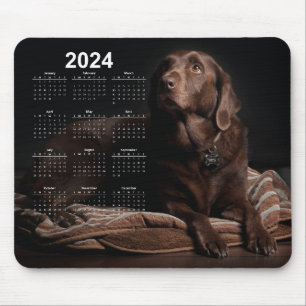 Tapis De Souris Calendrier 2024 de l'extracteur du chocolat Labrad