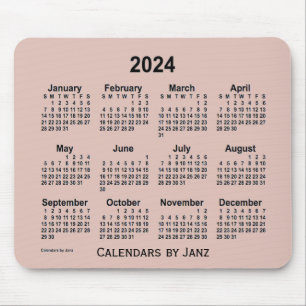 Tapis De Souris Calendrier 2024 du chardon de souris Janz