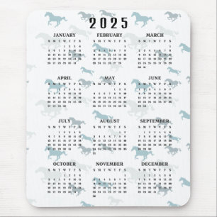 Tapis de souris calendrier 2025 Many Horses Design