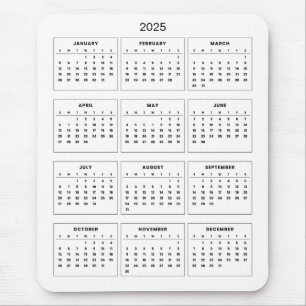 Tapis De Souris Calendrier 2025 simple mais élégant   Tapis de sou