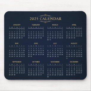 Tapis De Souris Calendrier 2025 simple mais élégant Tapis de sou