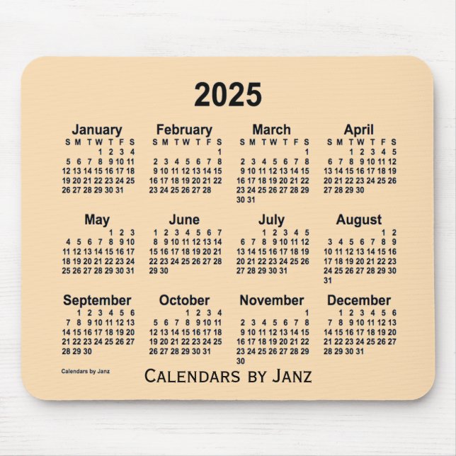 Tapis De Souris Calendrier 2025 sur le blé par Janz Mouse Pad (Devant)