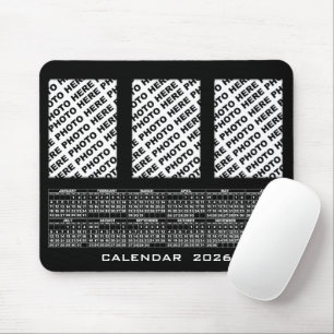 Tapis De Souris Calendrier 2026 Ajouter 3 Photos Verticales Mousep