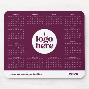 Tapis De Souris Calendrier 2026 du logo commercial de marque