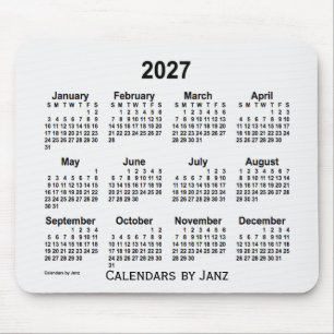 Tapis De Souris Calendrier 2027 de la fumée blanche par Janz Mous