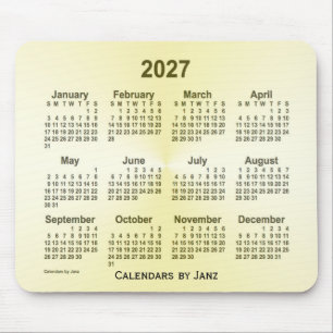 Tapis De Souris Calendrier 2027 en laiton par Janz Mouse Pad