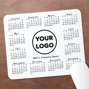 Tapis De Souris Calendrier 2027 Logo de l'entreprise commerciale