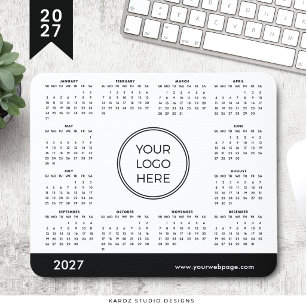 Tapis de souris Calendrier 2027 Logo d'entreprise