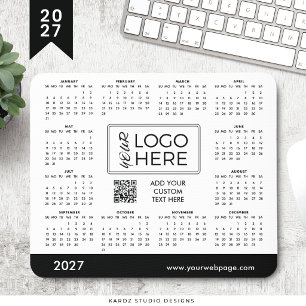 Tapis de souris Calendrier 2027 Logo d'entreprise