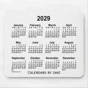 Tapis De Souris Calendrier 2029 de la fumée blanche par Janz Mous