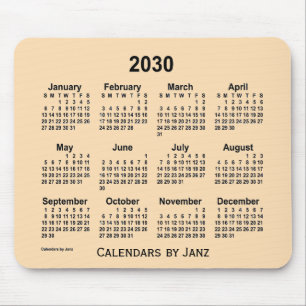 Tapis De Souris Calendrier 2030 sur le blé par Janz Mouse Pad
