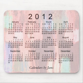 Tapis De Souris Calendrier Abstrait 2012