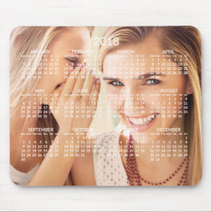 Tapis De Souris Calendrier annuel 2018 Mousepad Ajouter photo