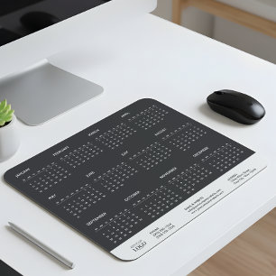 Tapis De Souris Calendrier annuel 2026 Logo Entreprise Promotionne