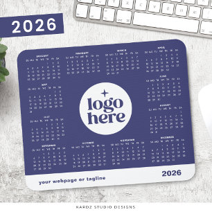 Tapis De Souris Calendrier annuel 2026 Violet Entreprise Marque