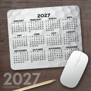 Tapis De Souris Calendrier annuel 2027 - horizontal