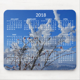 Tapis De Souris Calendrier annuel personnalisé 2018 Pads souris hi