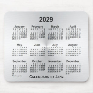 Tapis De Souris Calendrier Argent 2029 par Janz Mouse Pad