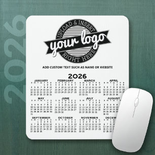 Tapis De Souris Calendrier avec logo - Vue Année verticale