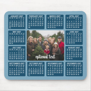 Tapis De Souris Calendrier avec photo dans le centre
