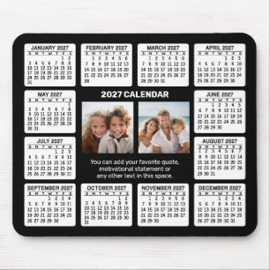 Tapis De Souris Calendrier avec photo dans le centre
