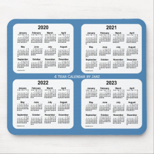 Tapis De Souris Calendrier biennal 2020-2023 Steel Blue 4 Year by
