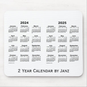 Tapis De Souris Calendrier blanc 2024-2025 par Janz Mousepad