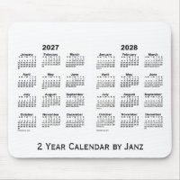 Calendrier blanc 2027-2028 par Janz Mousepad