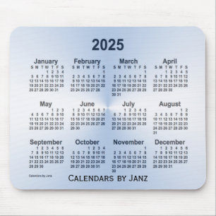 Tapis De Souris Calendrier bleu acier 2025 par Janz Mouse Pad