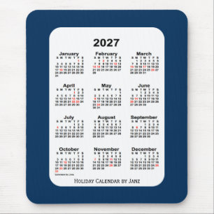 Tapis De Souris Calendrier bleu de la boîte de police de Noël 20