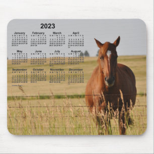 Tapis De Souris Calendrier Cheval 2023 par Janz