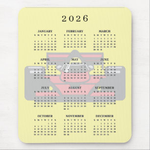 Tapis de souris Calendrier Conception de voiture d