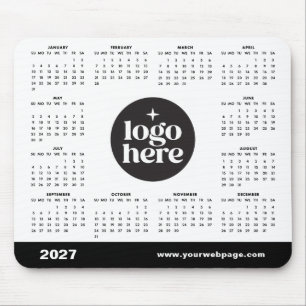 Tapis De Souris Calendrier de marketing 2027 Logo Entreprise Ici