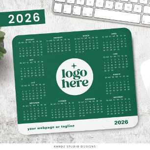 Tapis De Souris Calendrier de marque du logo d'entreprise Green 20