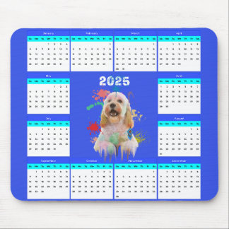 Tapis De Souris Calendrier des chiens de Cockapo mignonnes personn