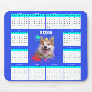 Tapis De Souris Calendrier des Chiens de Corgi mignonne personnali