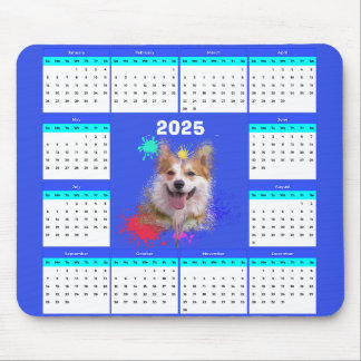 Tapis De Souris Calendrier des Chiens de Corgi mignonne personnali