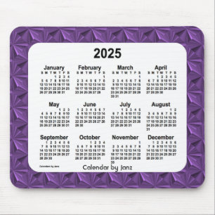 Tapis De Souris Calendrier des diamants pourpres 2025 par Janz Mou