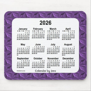 Tapis De Souris Calendrier des diamants pourpres 2026 par Janz Mou