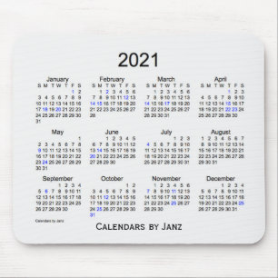 Tapis De Souris Calendrier des fêtes de la fumée blanche 2021 pa