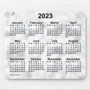 Tapis De Souris Calendrier des jours nuageux 2023 par Janz