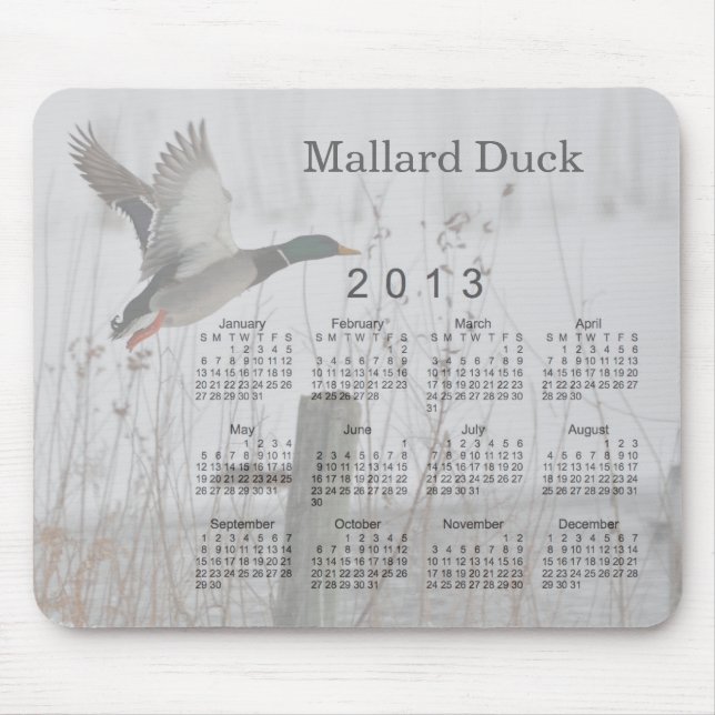 Tapis De Souris Calendrier des oiseaux 2013 (Devant)