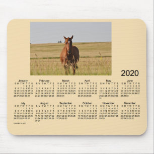 Tapis De Souris Calendrier hippique 2020 par Janz Mouse Pad